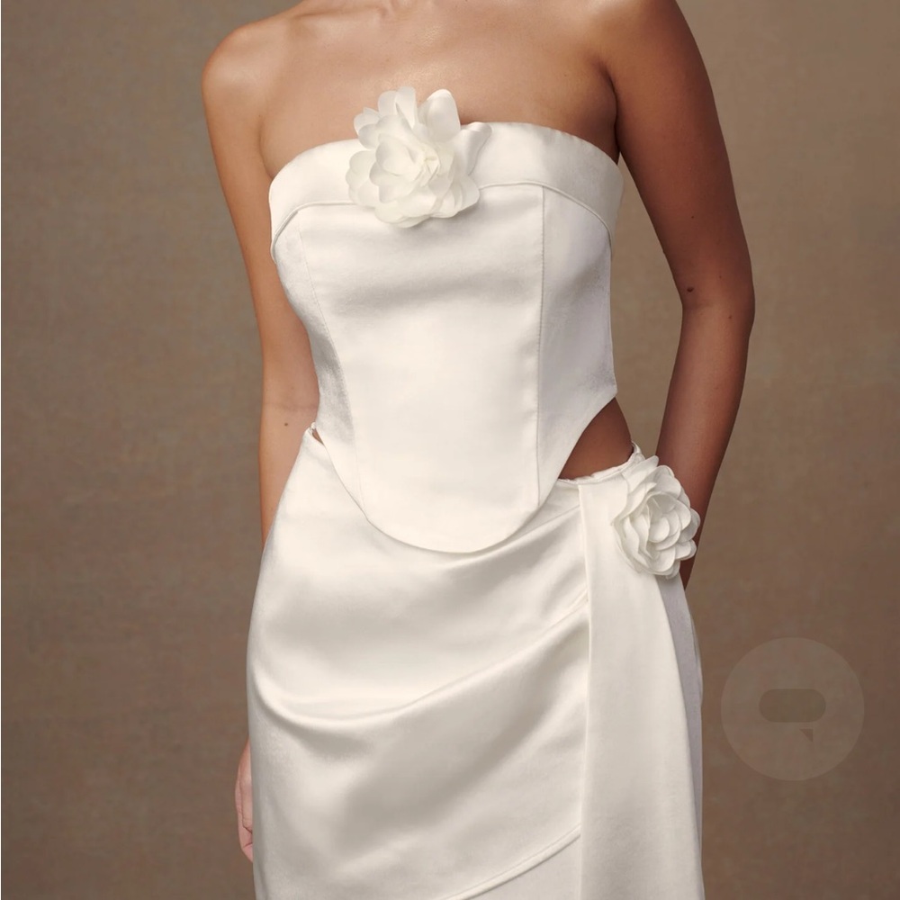 Strapless White Corset Top